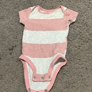 Carter's Pink and Gray Striped Bodysuit